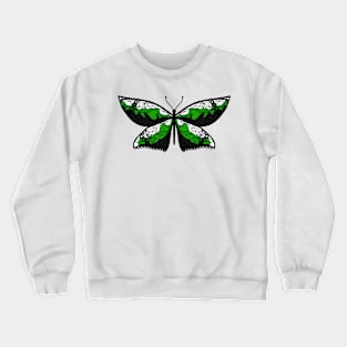 Fly With Pride: Neutrois Flag Butterfly Crewneck Sweatshirt